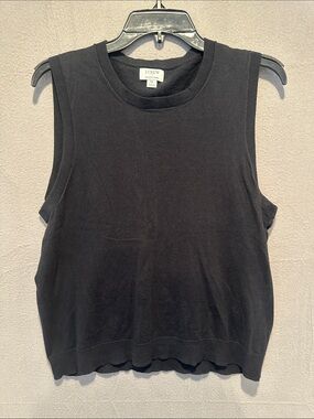 J. Crew Black Sleeveless Knit Tank Top